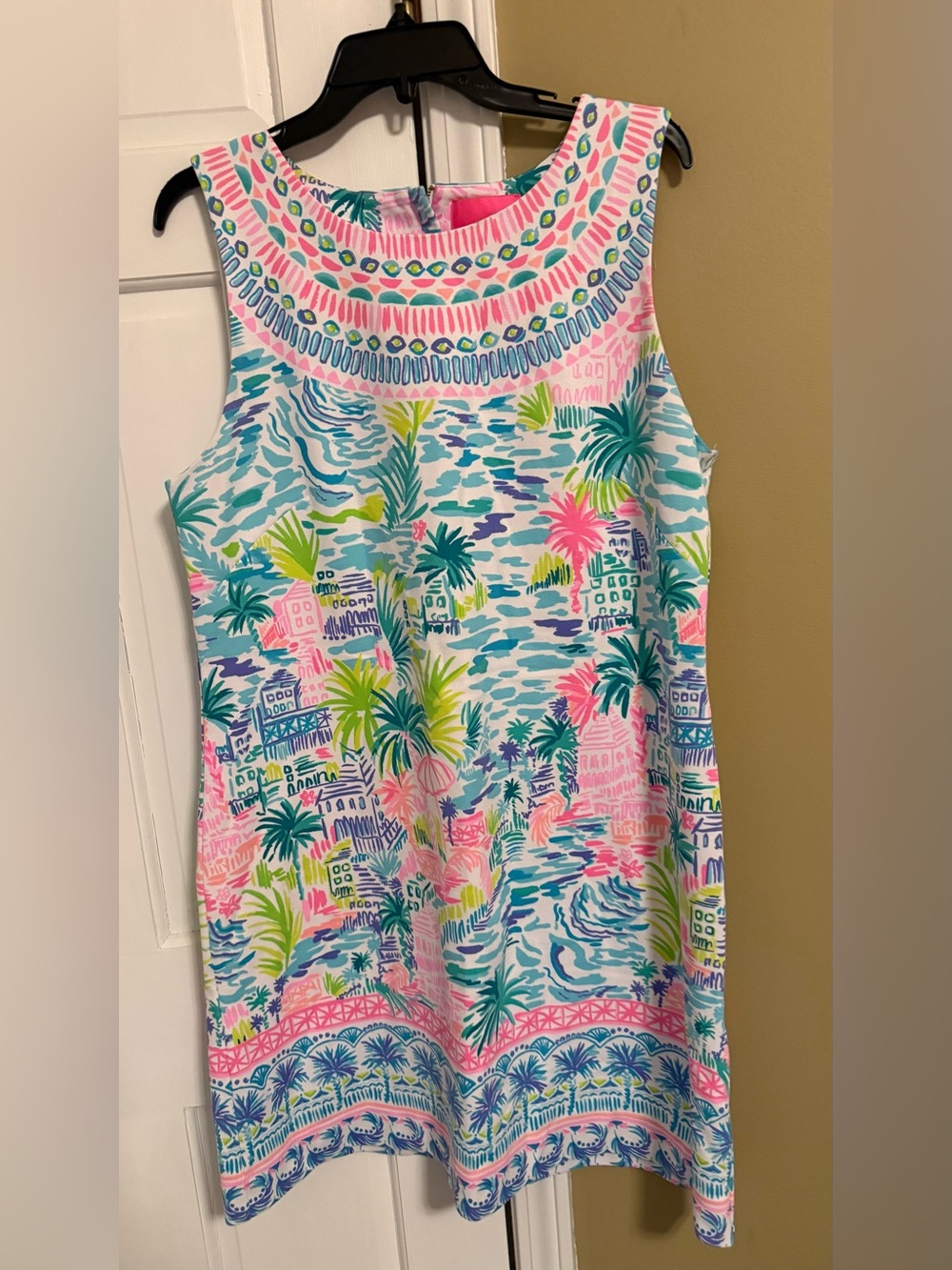 Lilly Pulitzer size XL Bright Pink & Turquoise Floral dress